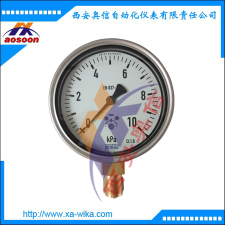 膜盒压力表612.20.063 0 mbar...100 mbar G1/4B威卡微压表20KPa