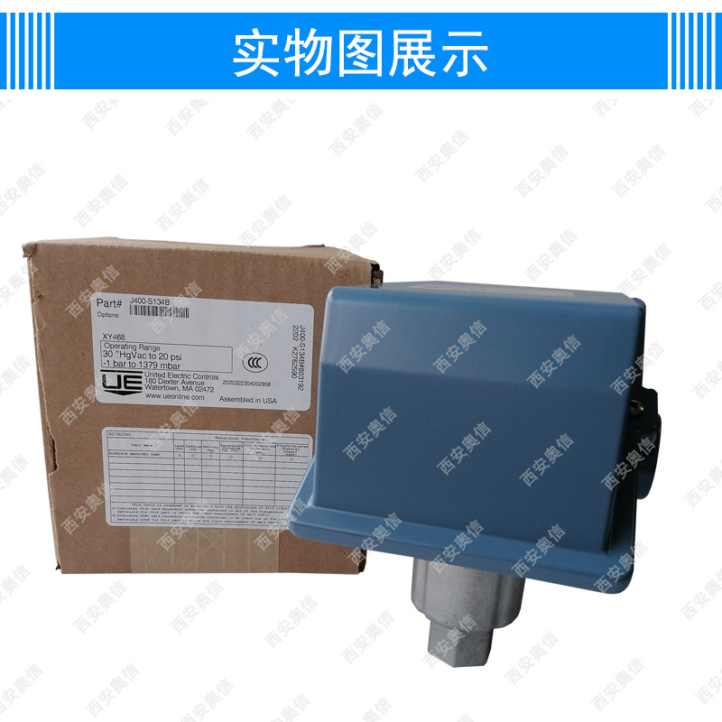 美国UE压力开关J402-S126B-M408双路设定2*SPDT 3C/CCC安全认证
