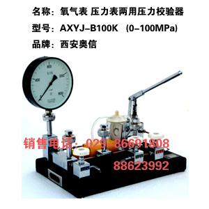  压力表氧气表两用校验器 AXYJ-B100K 压力表校验器 