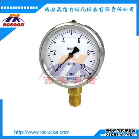 德国wika压力表213.53-E-EG410Z-GD-3ZZZ黄铜压力表