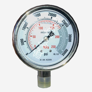 超高压不锈钢耐震压力表250Mpa 36250PSI