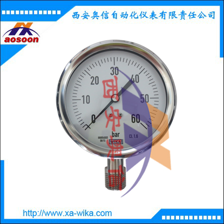  PGE23.100威卡不锈钢压力表1.6MPa径向耐震压力表 